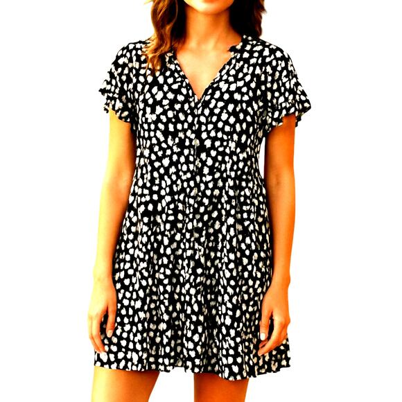 Cocomo XL Black Women's Short Sleeve Maxi BOHO Dress Miss Size 16 18 Extra Large - Picture 1 of 5